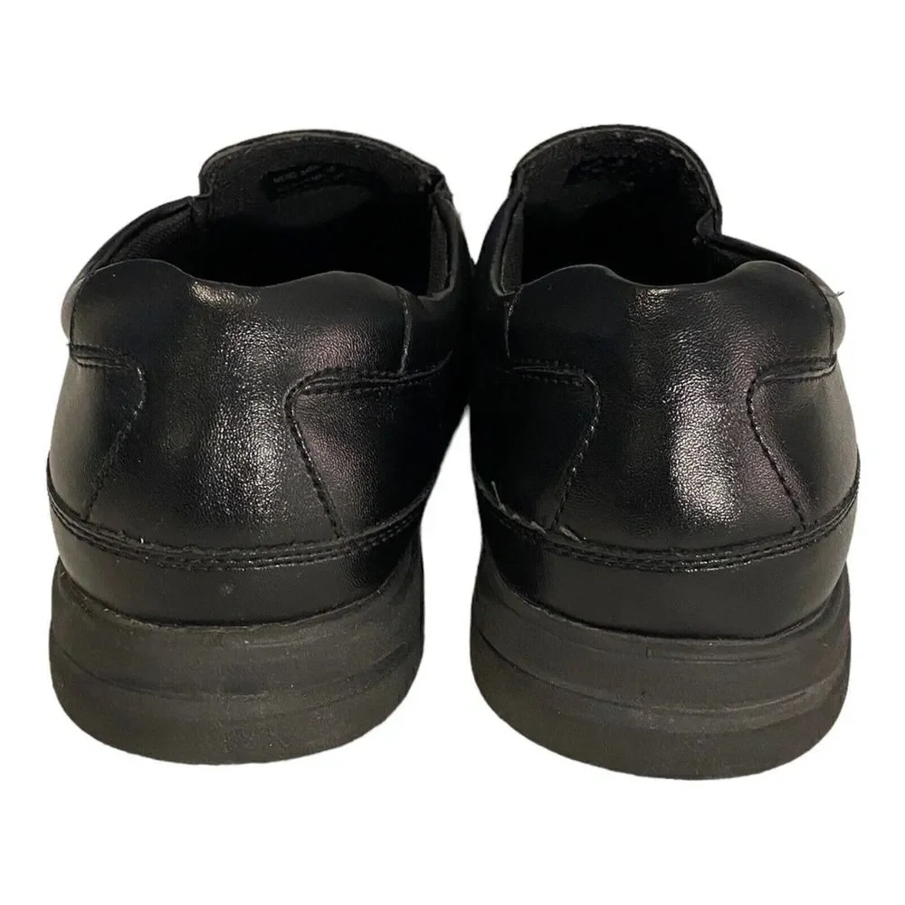 Nunn Bush Mens Sanford Work Shoes Black Slip-On Bicycle Toe Memory Foam 9.5 M